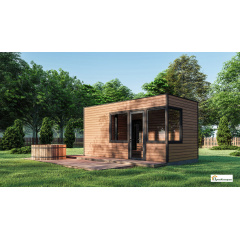 Модульний будинок лазня 6х3м Gartensauna-4 під ключ від виробника Київ