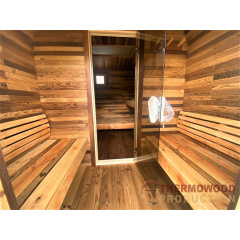 Sauna Cube Quadro Black 3.6x2.35m Thermowood Production Чугуїв