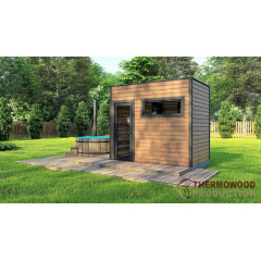 Мобильная баня 3,1х2,1м Gartensauna-8 Thermowood Production под ключ от производителя Хмельницкий