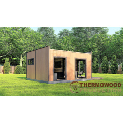 Модульный дом-баня 5,0х4,7м Sauna House 8 под ключ от производителя Thermowood Production Боярка