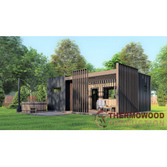Модульний дачний будинок з лазнею 7,0х4,9м Sauna House 13 від Thermowood Production Луцьк