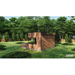 Готова мобільна модульна лазня 6х3м Gartensauna-1 під ключ від виробника Коломия