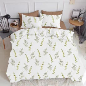 Двуспальный комплект Cosas GREEN FOLIAGE CS1 Ранфорс 180х220 см Зеленый