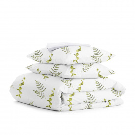 Двоспальний комплект Cosas GREEN FOLIAGE Ранфорс 180х220 см Зелений