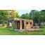 Сауна с прихожей и террасой 7,6x2,6 м Gartensauna-15 Thermowood Production под ключ от производителя Софиевская Борщаговка