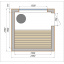 Міні сауна 2,3х2,3м оздоблення термо рейка Gartensauna-14 Thermowood Production під ключ від виробника Свеса