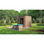 Баня 4,6х2,3м отделка термо рейка Gartensauna-13 Thermowood Production под ключ от производителя Смела