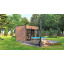 Модульная баня 3,3х2,3м отделка рейка с панорамным окном Gartensauna-21 от Thermowood Production под ключ Чернигов