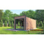 Модульная баня 5,5х2,3м отделка рейка с панорамным окном Gartensauna-22 от Thermowood Production под ключ Краматорск