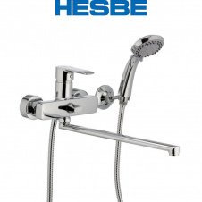 Смеситель для ванны длинный нос HESBE Columbia EURO (Chr-006)