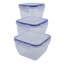 Набір квадратних контейнерів для харчових продуктів 3в1 Альона 167050 Тернопіль