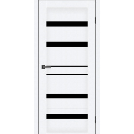 Дверное полотно MS Doors GEORGIA 60см арктик черное стекло