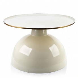 Столик металлический Flora Anisha 600х600х380 мм Бежевый (SK000817)