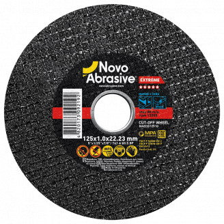 Круг отрезной по металлу NOVOABRASIVE Extreme 125x1.0x22.23