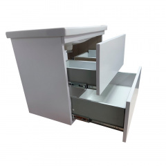 Подвесная тумба Mikola-M Plastic 2.0 White с ум. Como 70 см 2 ящ система push Львов