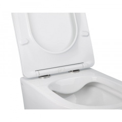 Унітаз Підвісний Qtap Jay Безободковий З Сидінням Slim Soft-Close Qt07335176W Чернігів