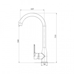Смеситель для кухни Brinex 35W 007 Нова Прага
