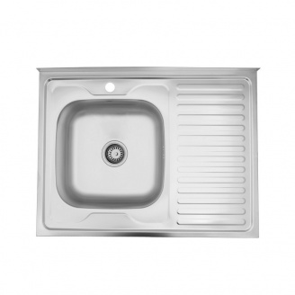 Кухонна мийка Kroner KRP Satin-6080L (0,6 мм)