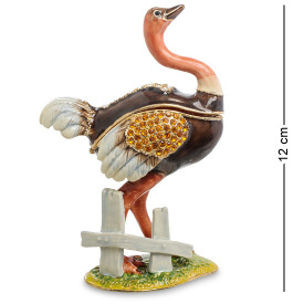 Шкатулка для бижутерии Страус 12 см Lefard AL46168