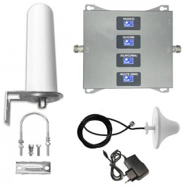 GSM репитер 4 диапазона 900 1800 2100 2600, усилитель связи 3G 4G LTE