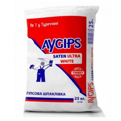 Шпаклівка гіпсова Aygips Saten Ultra White (25 кг) Василівка