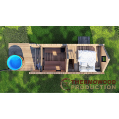 Барнхаус с баней 7,8х3,2м Sauna Barn House 04 от производителя ThermoWood Production Ладан