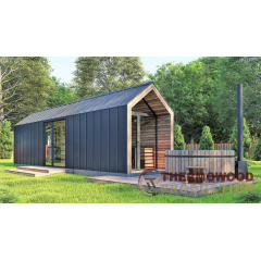 Барнхаус з лазнею 11,0х2,9м Sauna Barn House 05 від виробника ThermoWood Production Слов'янськ