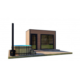 Модульная баня 4,0х2.3м Gartensauna-9 Thermowood Production под ключ от производителя