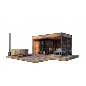 Модульная баня 4,0х2,3м под ключ Gartensauna-20 от Thermowood Production под ключ от производителя