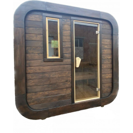 Sauna Cube Quadro Black 2,35x2,0m Thermowood Production