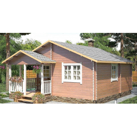 Баня деревянная из профилированного бруса 6х6.8