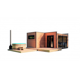 Модульный дачный дом c баней 6,0х4,6м Sauna House 9 от Thermowood Production