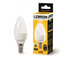 LED лампа Lebron L-C37 4W Е14 3000K 320Lm угол 220°