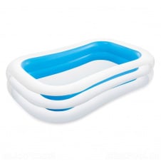 Детский бассейн Intex 56483-2 Семейный 262 х 175 х 56 см с шариками 10 шт подстилкой насосом
