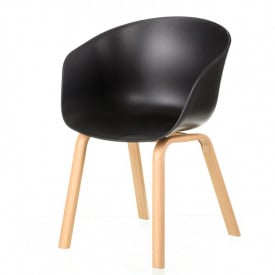 Стул Vital 75,5х58х42 см черный пластиковое сидение чаша на ножках