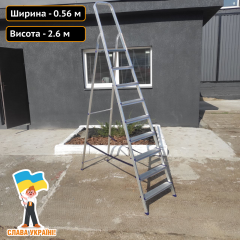 Драбина-стремянка на 9 сходинок Техпром Одеса