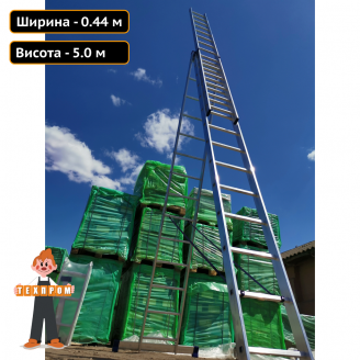 Универсальная алюминиевая лестница 3х8 ступеней Техпром