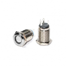 Кнопка металлическая TYJ 16-261, 1NO 1NC, с подсведкой красная 220V АскоУкрем