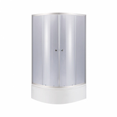 Lidz Latwa SC80x80.SAT.HIGH.GR Душевая кабина полукруглая стекло тон. 4 мм + Lidz Душевой поддон KAPIELKA ST80x80x41 с панелью Одесса