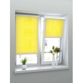 Ролеты тканевые на окна Ажур Желтый