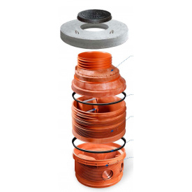 PipeLife Кінета збірна для ПП труб 400 мм 160-160-160-160 для колодязів дренажних (каналізація)