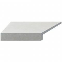 Aquaviva Угловой Г-образный элемент бортовой плитки Aquaviva Granito Light Gray, 595x345x50(20) мм (левый/45°) Харьков