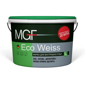 ​Краска интерьерная без запаха MGF M1 Eco Weiss 14 кг