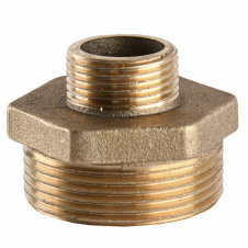 Ниппель редукционный латунный 1 1/2″НР х 3/4″НР штампованный А0510А