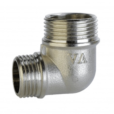Угольник редукционный никелированный 3/4″НР х 1/2″НР штампованный А0105А(нк)