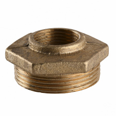 Фото - Футорка латунная 1 1/2″НР х 3/4″ВР литейная 724Б Футорка латунная 1 1/2″НР х 3/4″ВР литейная 724Б