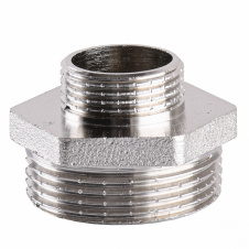 Ниппель редукционный никелированный 1 1/4″НР х 3/4″НР штампованный А0593А(нк)