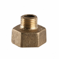 Переходник редукционный латунный 1/2″ВР х 1/4″НР литейный 639Б