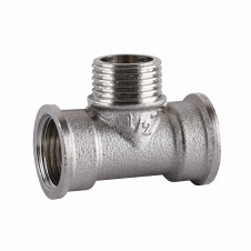 Тройник никелированный 1/2″ВР х 1/2″НР х 1/2″ВР штампованный А0211А(нк)