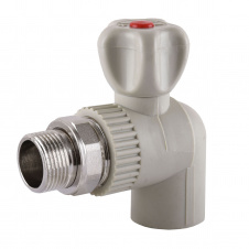 Кран радиаторный угловой Vsplast PPR ф20x1/2″ 2026